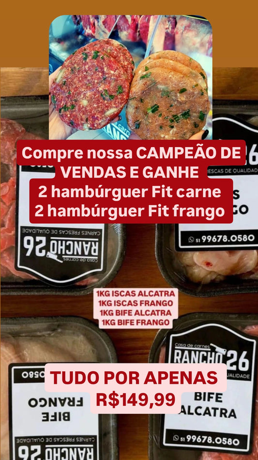 KIT PARTICO 2 1KG 4HAMBÚRGUER FIT BRINDE